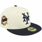 New Era - MLB Vit fitted Keps - New York Giants Precious Pearl 59FIFTY World Series 54 Pearl/Navy Fitted @ Hatstore