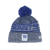 New Era - NFL Blå pom Beanie - New York Giants NFL 25 Sideline Cold Weather Sport Knit Royal Blue/Grey Pom @ Hatstore