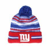 New Era - NFL Blå pom Beanie - New York Giants NFL21 Sport Knit Blue/Red Pom @ Hatstore