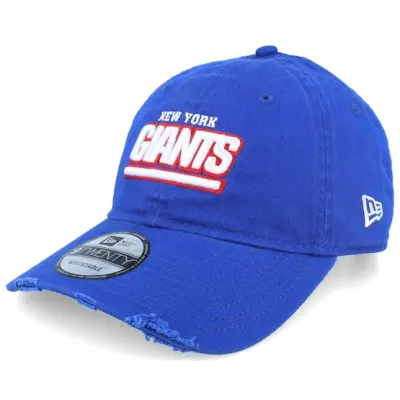New Era - NFL Blå unconstructed Keps - New York Giants Washed Distress NFL 9TWENTY Royal Dad Cap @ Hatstore