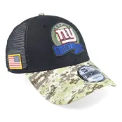 New Era - NFL Svart trucker Keps - New York Giants M 9FORTY NFL Salute To Service 22 Black/Camo Trucker @ Hatstore