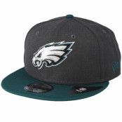 New Era - NFL Grå snapback Keps - Philadelphia Eagles Heather 9Fifty Dark Grey/Green Snapback @ Hatstore