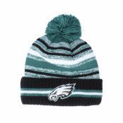 New Era - NFL Grön pom Beanie - Philadelphia Eagles NFL21 Sport Knit Teal/Black Pom @ Hatstore