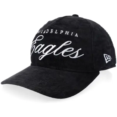 New Era - NFL Svart adjustable Keps - Philadelphia Eagles Team Script 19TWENTY Golfer Velvet Black A-Frame @ Hatstore