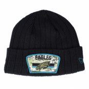 New Era - NFL Svart cuff Beanie - Philadelphia Eagles NFL21 Salute To Service Knit Black/Camo Cuff @ Hatstore