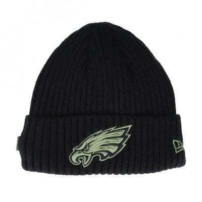 New Era - NFL Svart cuff Beanie - Philadelphia Eagles Salute To Service NFL 20 Knit Black Cuff @ Hatstore