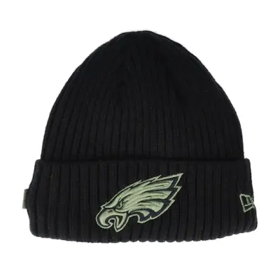 New Era - NFL Svart cuff Beanie - Philadelphia Eagles Salute To Service NFL 20 Knit Black Cuff @ Hatstore