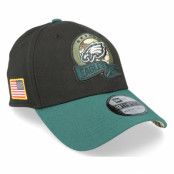 New Era - NFL Svart flexfit Keps - Philadelphia Eagles M 39THIRTY NFL Salute To Service 22 Black/Teal Flexfit @ Hatstore