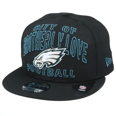 New Era - NFL Svart snapback Keps - Philadelphia Eagles NFL 20 Draft Alt 9Fifty Black Snapback @ Hatstore