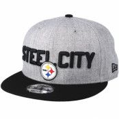 Keps Pittsburgh Steelers 2018 NFL Draft On-Stage Grey/Black Snapback - New Era - Grå Snapback