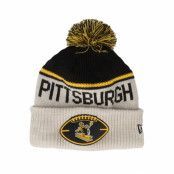 New Era - NFL Beige pom Beanie - Pittsburgh Steelers NFL24 Sideline His Sportknit Stone/Black Pom @ Hatstore