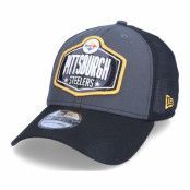 New Era - NFL Grå flexfit Keps - Pittsburgh Steelers 39Thirty NFL21 Draft Dark Grey/Black Flexfit @ Hatstore