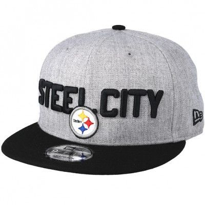 New Era - NFL Grå snapback Keps - Pittsburgh Steelers 2018 NFL Draft On-Stage Grey/Black Snapback @ Hatstore