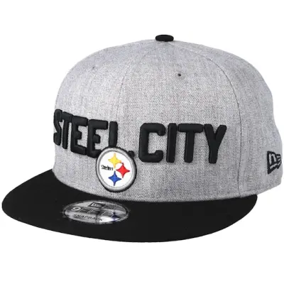 New Era - NFL Grå snapback Keps - Pittsburgh Steelers 2018 NFL Draft On-Stage Grey/Black Snapback @ Hatstore