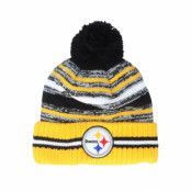 New Era - NFL Gul pom Beanie - Pittsburgh Steelers NFL21 Sport Knit Black/Yellow Pom @ Hatstore