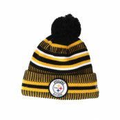 New Era - NFL Gul pom Beanie - Pittsburgh Steelers On Field 19 Sport Knit Yellow/Black Pom @ Hatstore