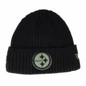 New Era - NFL Svart cuff Beanie - Pittsburgh Steelers Salute To Service NFL 20 Knit Black Cuff @ Hatstore