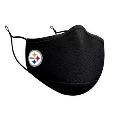 New Era - NFL Svart Mask - Pittsburgh Steelers 1-Pack Black Face Mask @ Hatstore