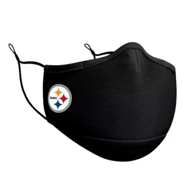 New Era - NFL Svart Mask - Pittsburgh Steelers 1-Pack Black Face Mask @ Hatstore