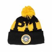 New Era - NFL Svart pom Beanie - Pittsburgh Steelers NFL 20 On field Sport Knit OFC Black Pom @ Hatstore