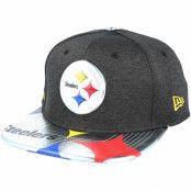 New Era - NFL Svart snapback Keps - Pittsburgh Steelers Draft 2017 9Fifty Heather Black Snapback @ Hatstore