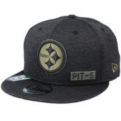 New Era - NFL Svart snapback Keps - Pittsburgh Steelers Salute To Service NFL 20 Heather Black Snapback @ Hatstore