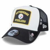 New Era - NFL Svart trucker Keps - Pittsburgh Steelers Graphic Patch A-Frame Pits OTC White/Black Trucker @ Hatstore