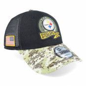 New Era - NFL Svart trucker Keps - Pittsburgh Steelers M 9FORTY NFL Salute To Service 22 Black/Camo Trucker @ Hatstore