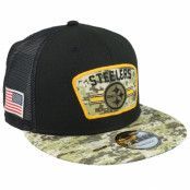 New Era - NFL Svart trucker Keps - Pittsburgh Steelers NFL21 Salute To Service 9FIFTY Black/Camo Trucker @ Hatstore