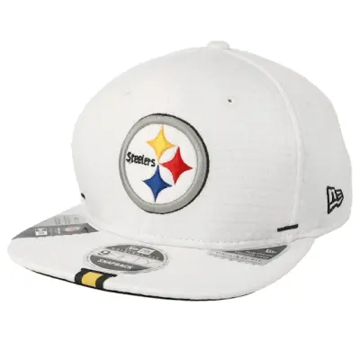 New Era - NFL Vit snapback Keps - Pittsburgh Steelers 9Fifty On Field 19 Training White Snapback @ Hatstore