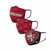 Foco - NFL Röd Mask - San Francisco 49ers 3-Pack NFL Red Face Mask @ Hatstore