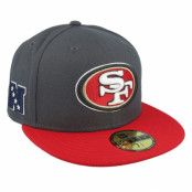 New Era - NFL Grå Keps - San Francisco 49ers NFL 59FIFTY Charcoal/Red Fitted @ Hatstore