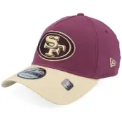 New Era - NFL Röd adjustable Keps - San Francisco 49ers Moleskin Crown Maroon/Stone A-frame Adjustable @ Hatstore