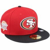 New Era - NFL Röd fitted Keps - San Francisco 49ers Side Patch 59FIFTY Scarlet/Black Fitted @ Hatstore