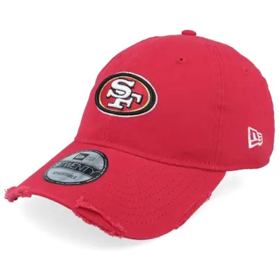 New Era - NFL Röd unconstructed Keps - San Francisco 49ers NFL Wash 9TWENTY Scarlet Dad Cap @ Hatstore