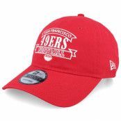 New Era - NFL Röd unconstructed Keps - San Francisco 49ers Retro NFL 9TWENTY Scarlet Dad Cap @ Hatstore