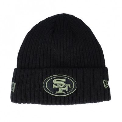 New Era - NFL Svart cuff Beanie - San Francisco 49ers Salute To Service NFL 20 Knit Black Cuff @ Hatstore