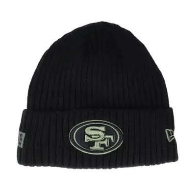 New Era - NFL Svart cuff Beanie - San Francisco 49ers Salute To Service NFL 20 Knit Black Cuff @ Hatstore