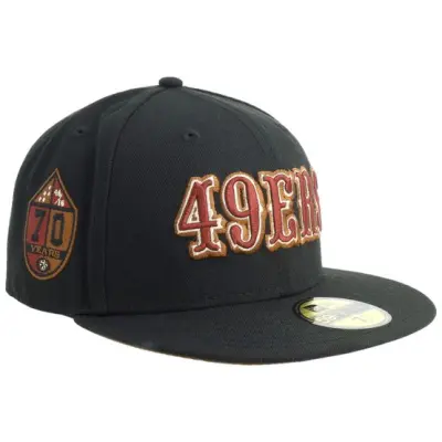 New Era - NFL Svart fitted Keps - Hatstore Exclusive x San Francisco 49ers 59FIFTY 70 Years Black Fitted @ Hatstore