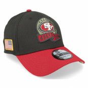 New Era - NFL Svart flexfit Keps - San Francisco 49ers M 39THIRTY NFL Salute To Service 22 Black/Red Flexfit @ Hatstore