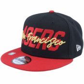 New Era - NFL Svart snapback Keps - San Francisco 49ers NFL22 Draft Em 9FIFTY Black/Red Snapback @ Hatstore