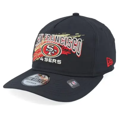 New Era - NFL Svart snapback Keps - San Francisco 49ers Throwback Brush Black Strapback @ Hatstore
