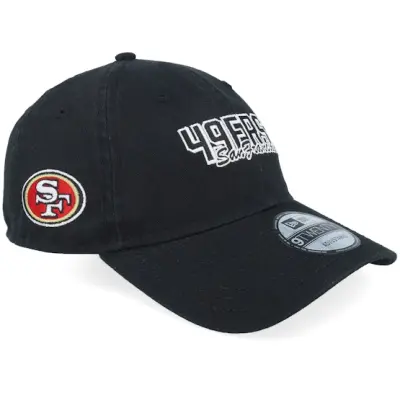 New Era - NFL Svart unconstructed Keps - San Francisco 49ers NFL Script 9TWENTY Black Dad Cap @ Hatstore