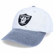 Twins Enterprise - NFL Grå unconstructed Keps - Las Vegas Raiders Old School NFL Vintage Grey/Black Dad Cap @ Hatstore