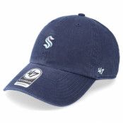 47 Brand - NHL Blå unconstructed Keps - Seattle Kraken NHL Base Runner Clean Up Navy Dad Cap @ Hatstore