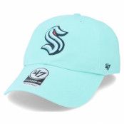 47 Brand - NHL Blå unconstructed Keps - Seattle Kraken NHL Clean Up Mint Dad Cap @ Hatstore