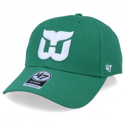 47 Brand - NHL Grön adjustable Keps - Hartford Whalers Mvp Vintage Kelly Green/White Adjustable @ Hatstore