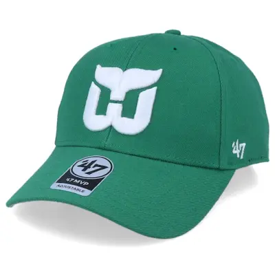 47 Brand - NHL Grön adjustable Keps - Hartford Whalers Mvp Vintage Kelly Green/White Adjustable @ Hatstore