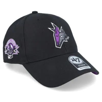 47 Brand - NHL Svart adjustable Keps - Arizona Coyotes NHL Sure Shot'47 Mvp Black Adjustable @ Hatstore