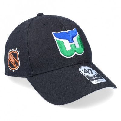 47 Brand - NHL Svart adjustable Keps - Hartford Whalers Vintage Sure Shot MVP Black Adjustable @ Hatstore